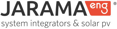 logo JARAMA ENGINEERING, dedicada al asesoramiento y suministro integral de material eléctrico para uso industrial.